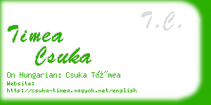 timea csuka business card